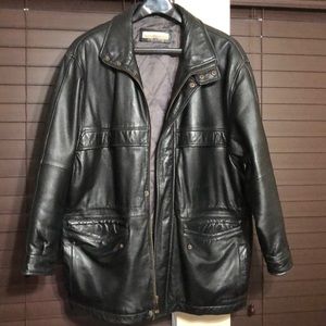 Leather Black Coat/ Jacket